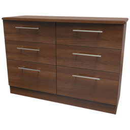 Crowndale Sherwood 6 Drawer Noche Walnut Chest of Drawers - Brown - Wilko - thumbnail 5