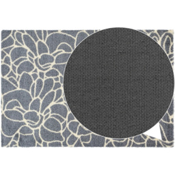 JVL Mega Grey Floral Latex Backed Door Mat and Runner Set - Size: 150 x 57 x 4cm - Blue - Wilko - thumbnail 7