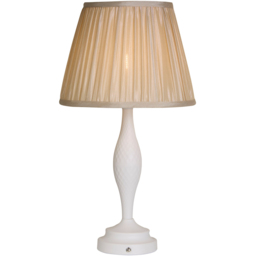 Lighting Collection Spindle White Rechargeable LED Table Lamp - Size: 44 x 26 x 26cm - Off White - Wilko - thumbnail 4