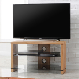 TTAP Montreal 2 Shelf Oak TV Stand 1050mm - Size: 45 x 105 x 40cm - Brown - Wilko - thumbnail 7