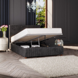 Laurence Llewelyn Bowen Estella Single Black Mirazzi Velvet Ottoman Bed - Laurence Llewelyn-Bowen - Wilko - thumbnail 3
