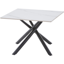 wilko Arlo White Wood Grain Ceramic End Table - Size: 118 x 60 x 60cm - Shankar - thumbnail 5