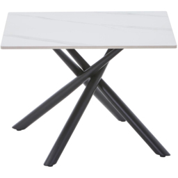 wilko Arlo White Wood Grain Ceramic End Table - Size: 118 x 60 x 60cm - Shankar - thumbnail 4