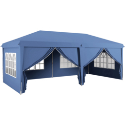 Outsunny 3 x 6m Blue Pop Up Gazebo with Storage Bag - Wilko - thumbnail 3