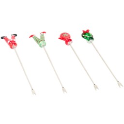 Set of 4 Festive Fondue Forks - Wilko - thumbnail 3