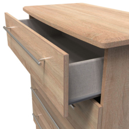 Crowndale Sherwood 4 Drawer Bardolino Oak Chest of Drawers - Brown - Wilko - thumbnail 7