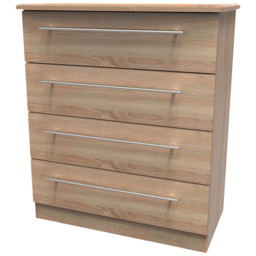 Crowndale Sherwood 4 Drawer Bardolino Oak Chest of Drawers - Brown - Wilko - thumbnail 5