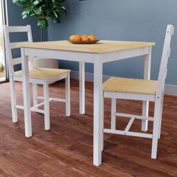 VIDA DESIGNS Yorkshire 2 Seater Dining Set White and Pine - Wilko