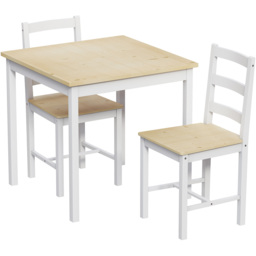 VIDA DESIGNS Yorkshire 2 Seater Dining Set White and Pine - Wilko - thumbnail 3