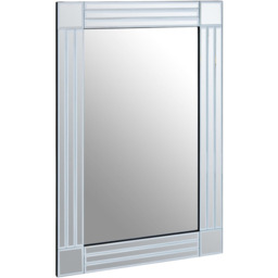 Premier Housewares Sana Rectangular Linear Wall Mirror - Size: 90 x 60cm - Wood - Wilko - thumbnail 3
