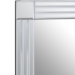 Premier Housewares Sana Rectangular Linear Wall Mirror - Size: 90 x 60cm - Wood - Wilko - thumbnail 4