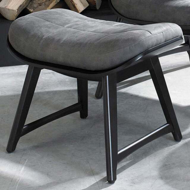 Bentley Designs Peppercorn Dark Grey Fabric Foot Stall - Size: 48 x 62 x 45cm - Wilko - image 1