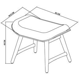 Bentley Designs Peppercorn Dark Grey Fabric Foot Stall - Size: 48 x 62 x 45cm - Wilko - thumbnail 6