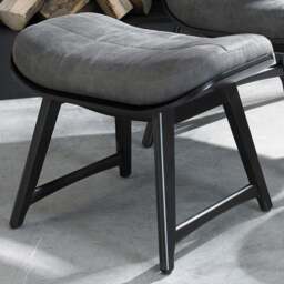Bentley Designs Peppercorn Dark Grey Fabric Foot Stall - Size: 48 x 62 x 45cm - Wilko