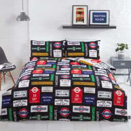 Rapport Home TFL Signs King Size Multicolour Duvet Set - Wilko - thumbnail 1