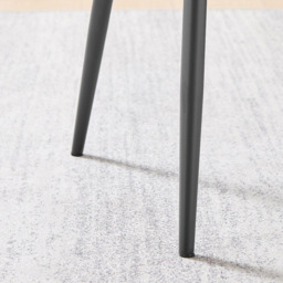 Furniturebox Boston Set of 2 Cream and Black Boucle Fabric Dining Chair - White - Wilko - thumbnail 5