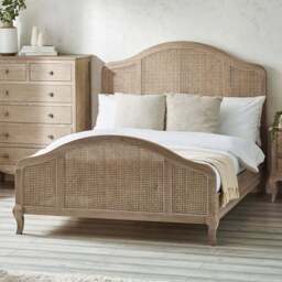 Julian Bowen Fleur King Size Rattan Light Oak Bed - Brown - Wilko - thumbnail 1