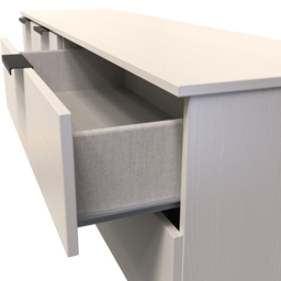 Crowndale Hong Kong 2 Door 2 Drawer Kashmir Ash Sideboard - Size: 40 x 145 x 62cm - White - Wilko - thumbnail 6