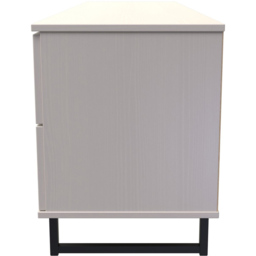 Crowndale Hong Kong 2 Door 2 Drawer Kashmir Ash Sideboard - Size: 40 x 145 x 62cm - White - Wilko - thumbnail 5