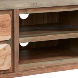 Brooklyn Aleiny 4 Drawer 2 Shelf Wooden Plasma Media Unit - Brown - Wilko - thumbnail 4