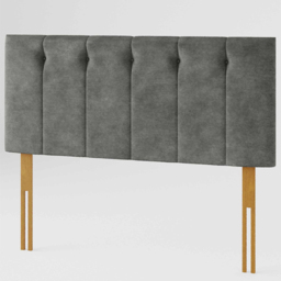 Aspire Furniture Hepburn Double Granite Soft Touch Linen Headboard - Grey - Aspire Beds - Wilko - thumbnail 3