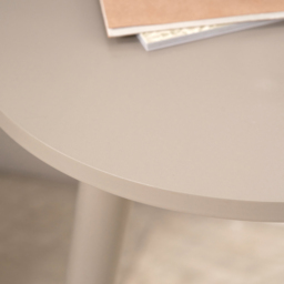 Pacific Lifestyle Devonshire Putty Cream Pine Wood Round Side Table - Size: 42 x 40 x 40cm - Grey - Wilko - thumbnail 4