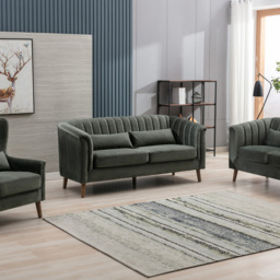 Brooklyn Meabh 3 Seater Green Sofa - Wilko - thumbnail 3