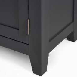 Julian Bowen Bordeaux 3 Door 3 Drawer Dark Grey Sideboard - Size: 40 x 128 x 86cm - Wilko - thumbnail 7