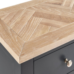 Julian Bowen Bordeaux 3 Door 3 Drawer Dark Grey Sideboard - Size: 40 x 128 x 86cm - Wilko - thumbnail 6