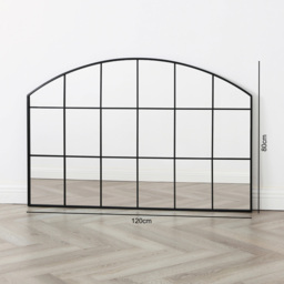 Aion Industrial Arch Black Framed Wall Mirror 120 x 80cm - Home Garden Direct - Wilko - thumbnail 5