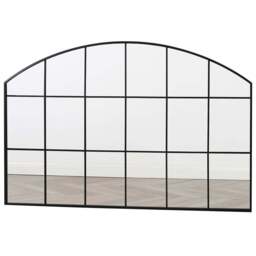 Aion Industrial Arch Black Framed Wall Mirror 120 x 80cm - Home Garden Direct - Wilko - thumbnail 1