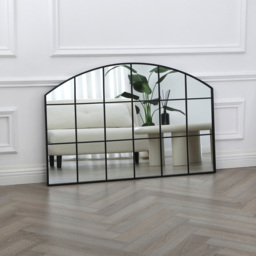 Aion Industrial Arch Black Framed Wall Mirror 120 x 80cm - Home Garden Direct - Wilko - thumbnail 4