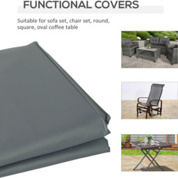 Outsunny Grey Outdoor Patio Furniture Cover 76 x 72 x 190cm - Size: 190.5 x 72 x 76cm - Wilko - thumbnail 7