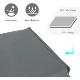 Outsunny Grey Outdoor Patio Furniture Cover 76 x 72 x 190cm - Size: 190.5 x 72 x 76cm - Wilko - thumbnail 5