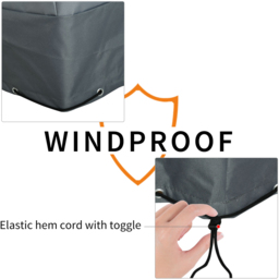 Outsunny Grey Outdoor Patio Furniture Cover 76 x 72 x 190cm - Size: 190.5 x 72 x 76cm - Wilko - thumbnail 6