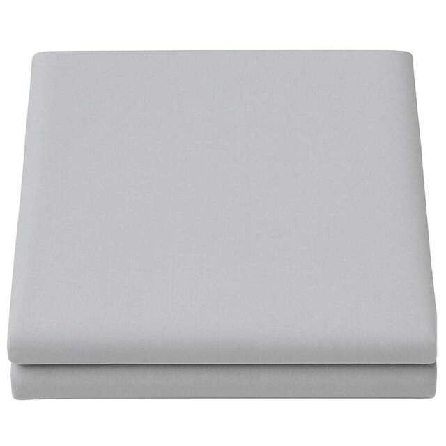 Sweet Dreams Percale Super King Size Grey Flat Sheet - Wilko - image 1