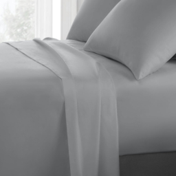 Sweet Dreams Percale Super King Size Grey Flat Sheet - Wilko - thumbnail 3