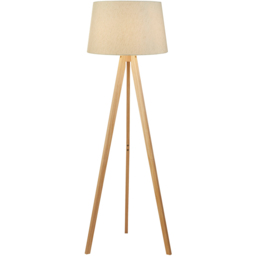 Lighting Collection Harvey Natural Wood Tripod Floor Lamp - Size: 35.5 x 46.5 x 55cm - Wilko - thumbnail 4