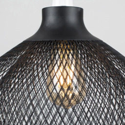 ValueLights Sigmund 2 Tier Matt Black Mesh Pendant Shade - Size: 30 x 30 x 30cm - Wilko - thumbnail 6