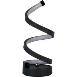 Lighting Collection Curls Black Rechargeable LED Table Lamp - Size: 34.3 x 13 x 13cm - Wilko