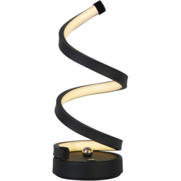Lighting Collection Curls Black Rechargeable LED Table Lamp - Size: 34.3 x 13 x 13cm - Wilko - thumbnail 4