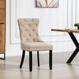 Artemis Home Rivara Set of 2 Light Brown Fabric Dining Chair - Wilko - thumbnail 7