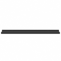 vidaXL 80cm Set of 2 Black Frame Ledge Floating Wall Shelf - Size: 3 x 9 x 9cm - Wilko - thumbnail 4