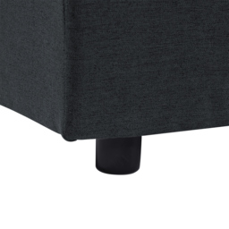 Furniture One 3 Seater Dark Grey Linen Corner Storage Sofa Bed - Wilko - thumbnail 6