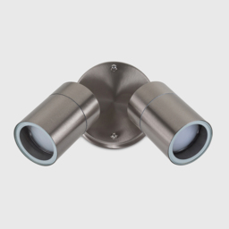 ValueLights Barrow Silver 2 Light Wall Spotlight - Size: 17 x 24 x 24cm - Wilko - thumbnail 5
