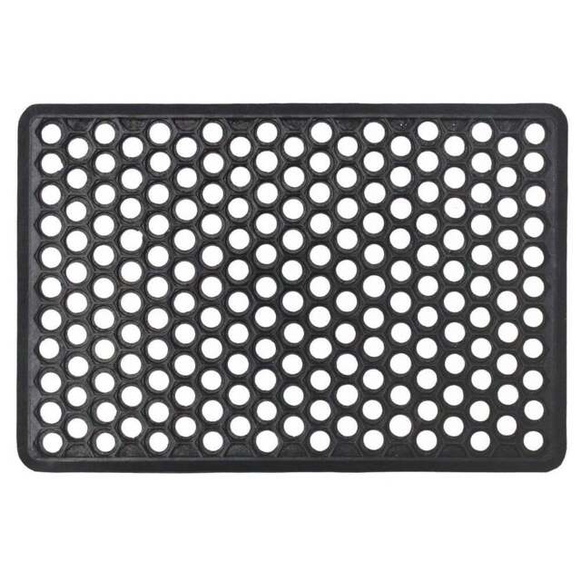 JVL Honeycomb Rubber Doormat 40 x 60cm - JVL Homewares - Wilko - image 1