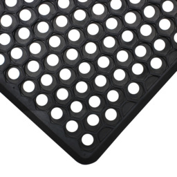 JVL Honeycomb Rubber Doormat 40 x 60cm - JVL Homewares - Wilko - thumbnail 4