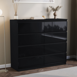 Vida Designs Glinton 8 Drawer Black Chest of Drawers - Wilko - thumbnail 6