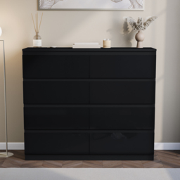 Vida Designs Glinton 8 Drawer Black Chest of Drawers - Wilko - thumbnail 4