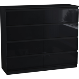 Vida Designs Glinton 8 Drawer Black Chest of Drawers - Wilko - thumbnail 3